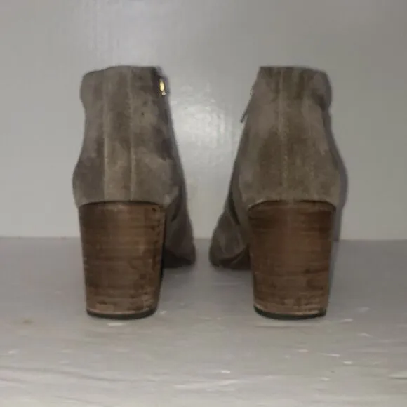 FRYE Nora Dark Gray Suede Ankle Boots Booties Womens Size 6.5