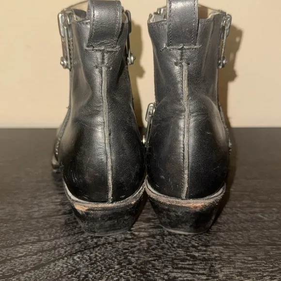 Frye Sacha Moto Shortie Leather Boots Women’s Size 10