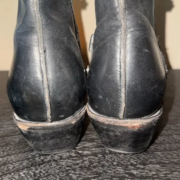 Frye Sacha Moto Shortie Leather Boots Women’s Size 10