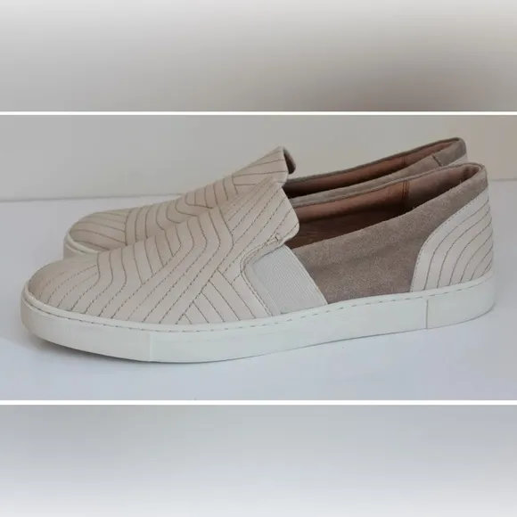 Frye Sneakers NWOB Ivy Stitch Slip On Beige Leather Suede Size 11