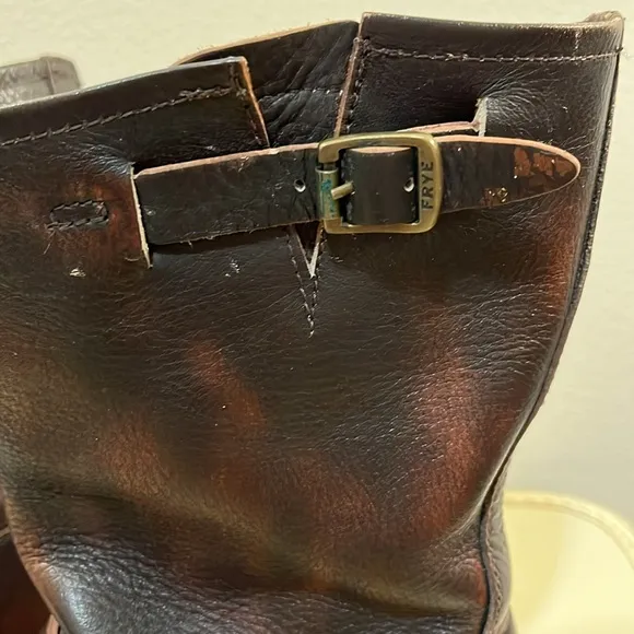 FRYE Veronica Short Slouch Leather Boots