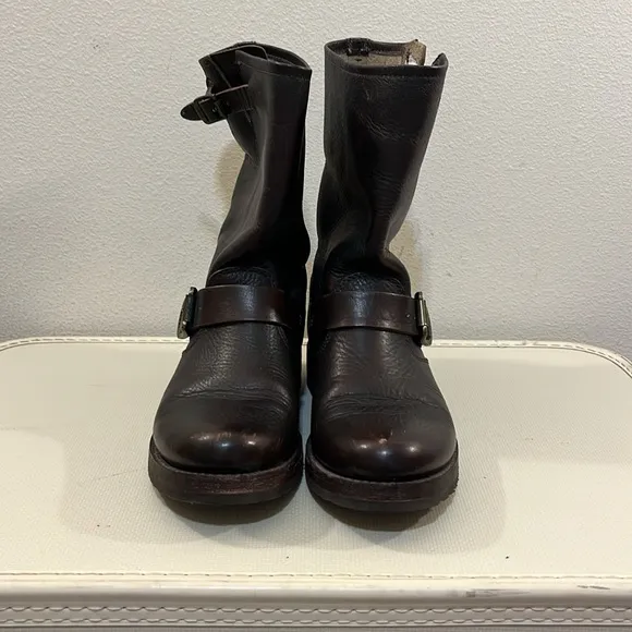 FRYE Veronica Short Slouch Leather Boots