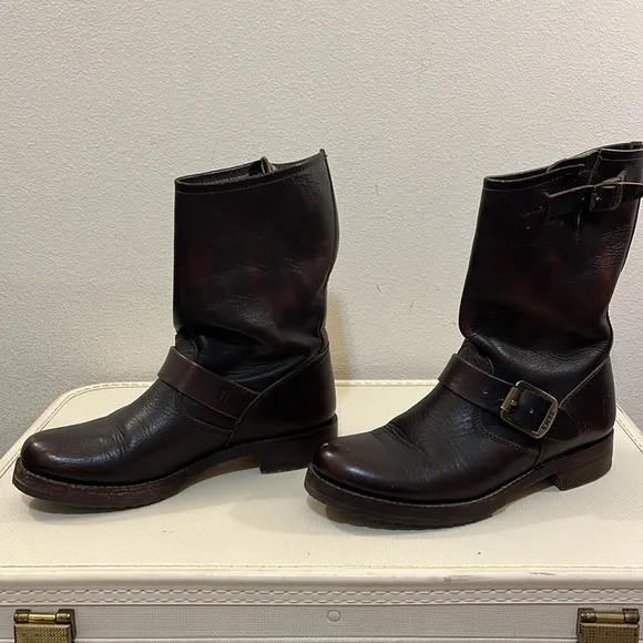 FRYE Veronica Short Slouch Leather Boots
