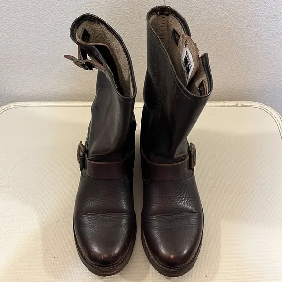 FRYE Veronica Short Slouch Leather Boots