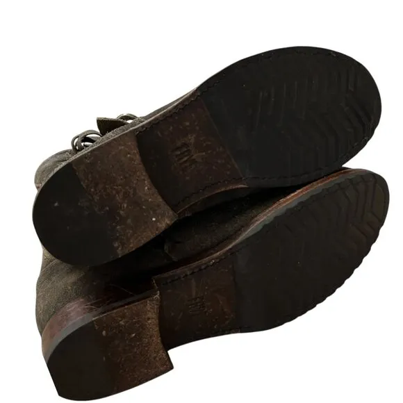 Frye Veronica Suede Buckle Strap Ankle Boots With Buckle Straps 9.5