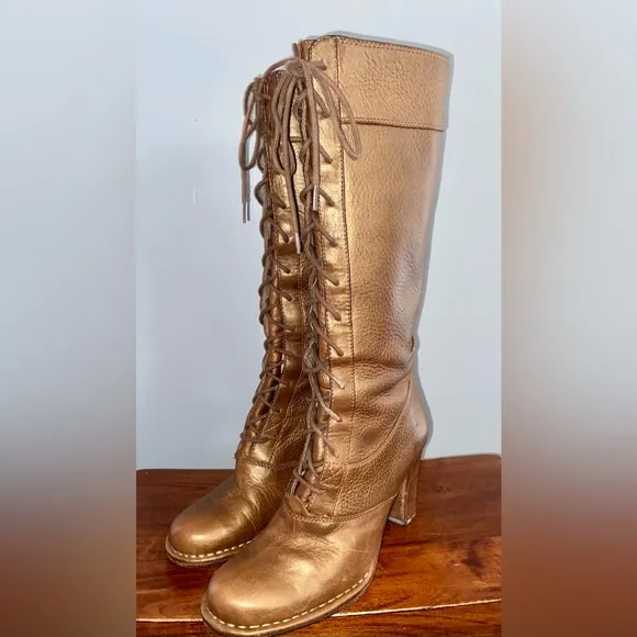 Frye Villager Knee High Lace Up Boots
