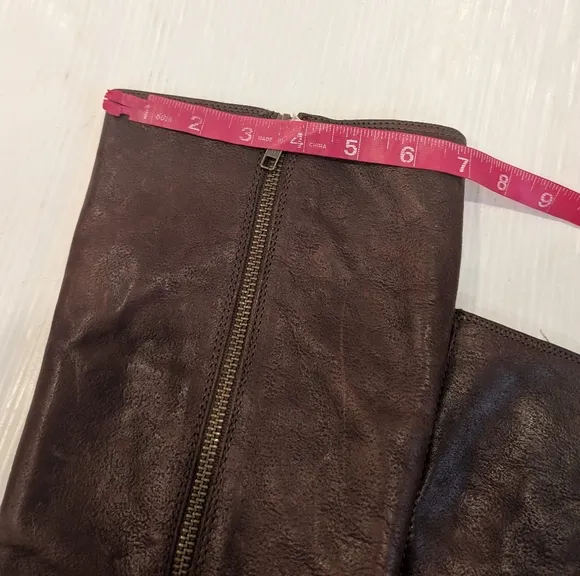 FRYE Women's Harness Brown Leather Knee-High Riding Boots Size 9 Women's