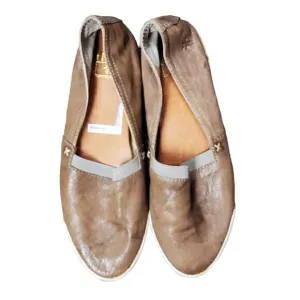 Frye Beige  Leather Slide Slip on Shoes