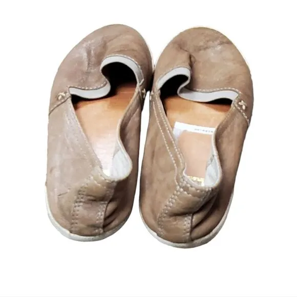 Frye Beige  Leather Slide Slip on Shoes