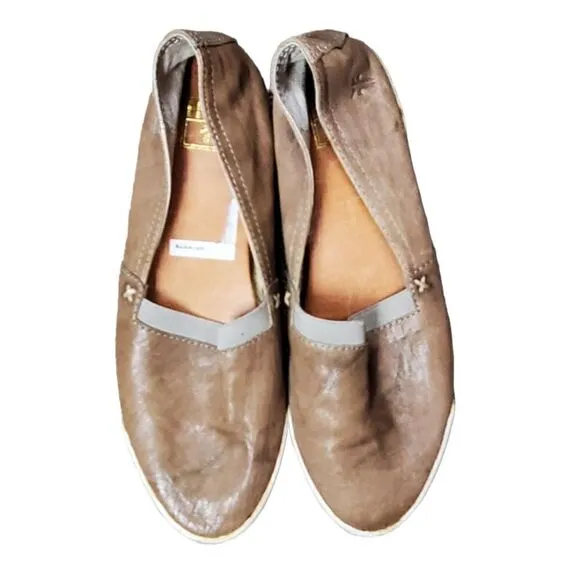 Frye Beige  Leather Slide Slip on Shoes