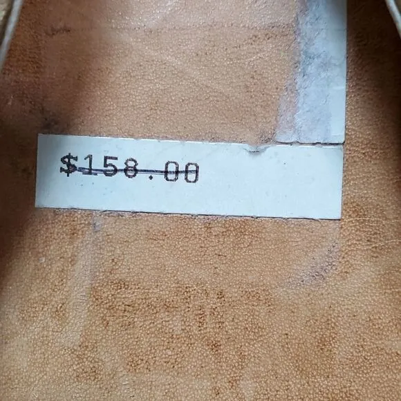 Frye Beige  Leather Slide Slip on Shoes