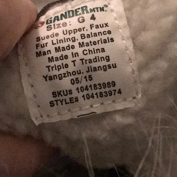 Gander Mountain suede faux fur boots - size 4.