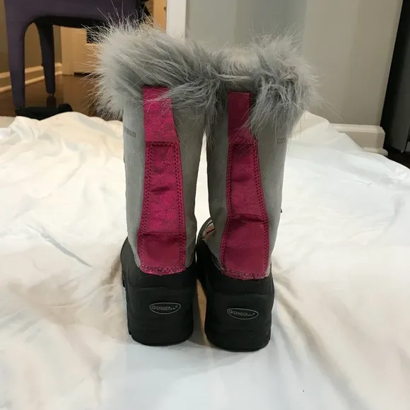 Gander Mountain suede faux fur boots - size 4.