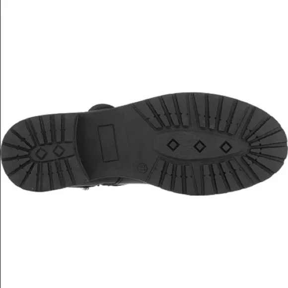 GC Shoes Black Moto Ankle Bootie