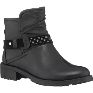 GC Shoes Black Moto Ankle Bootie