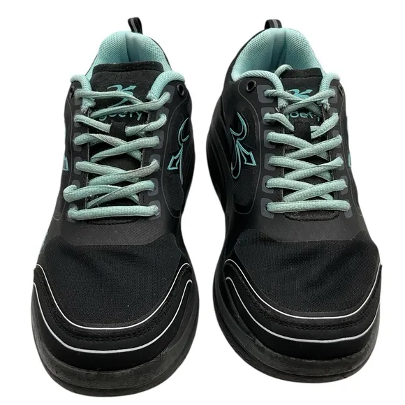 Gdefy  Women's midnight walk Black and Mint Athletic Shoes