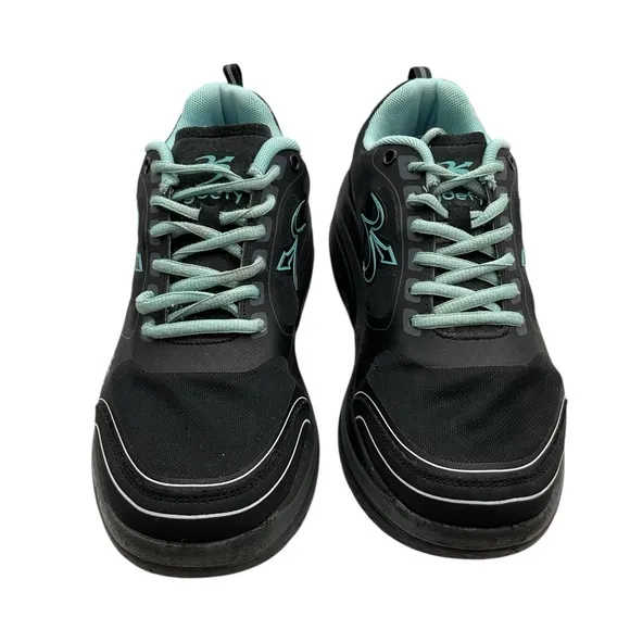 Gdefy  Women's midnight walk Black and Mint Athletic Shoes