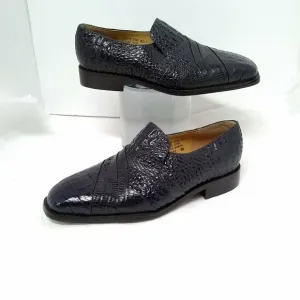 Genuine Snake Giorgio Brutini ShoesLeather Navy Blue Sz. 8W Style 155623 Nwot