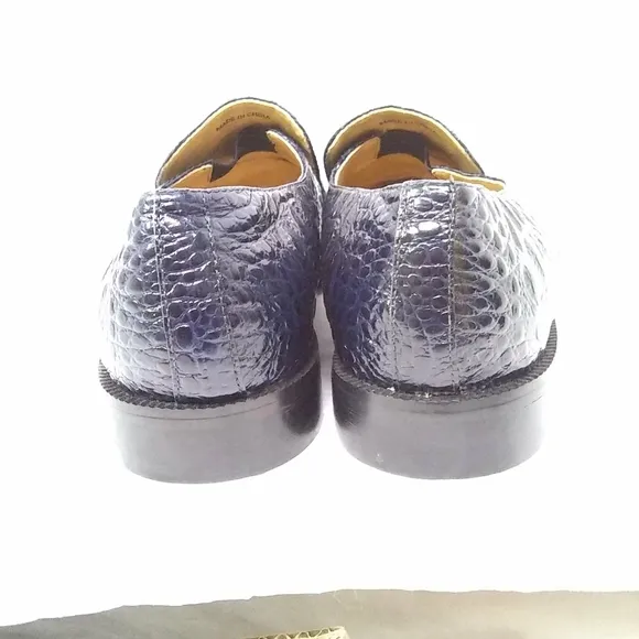 Genuine Snake Giorgio Brutini ShoesLeather Navy Blue Sz. 8W Style 155623 Nwot