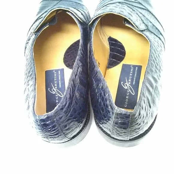 Genuine Snake Giorgio Brutini ShoesLeather Navy Blue Sz. 8W Style 155623 Nwot