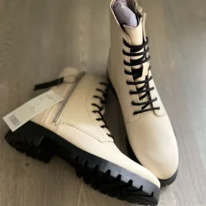Genuine leather mango lace boots shoes