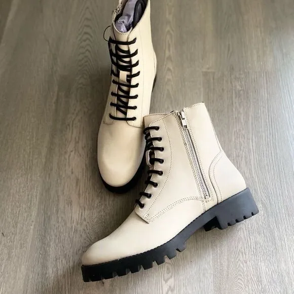 Genuine leather mango lace boots shoes