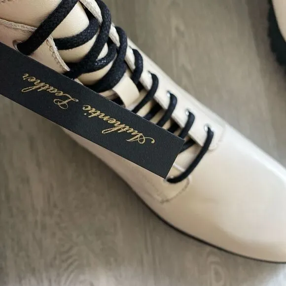 Genuine leather mango lace boots shoes