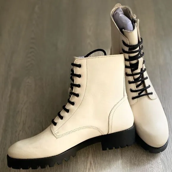Genuine leather mango lace boots shoes