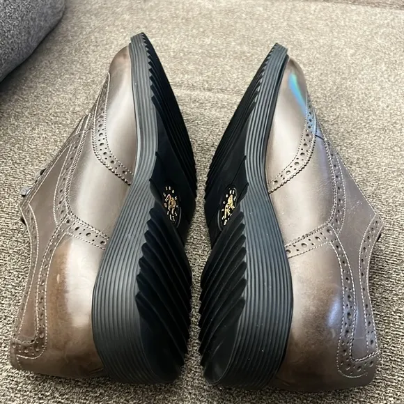 George Brown Bilt Spike Wing Tip Oxford Genuine Leather Dress Shoes  Si…