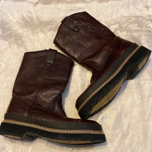 Georgia Boot Mens Giant Wellington Pull On Work Boot Brown Leather G4274