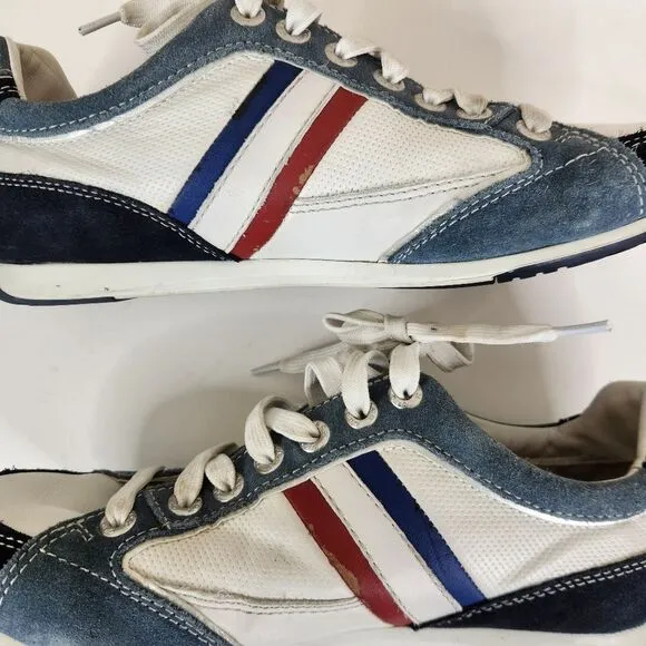 Geox Andrea P Low Top Suede Leather Lace Up Casual Sneakers 43 1/2