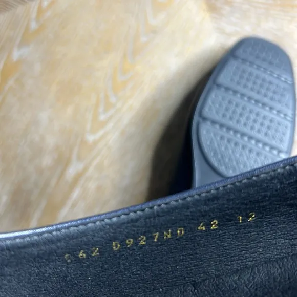 GEOX Leather Navy Ballerina Annytah Flat Shoes 42