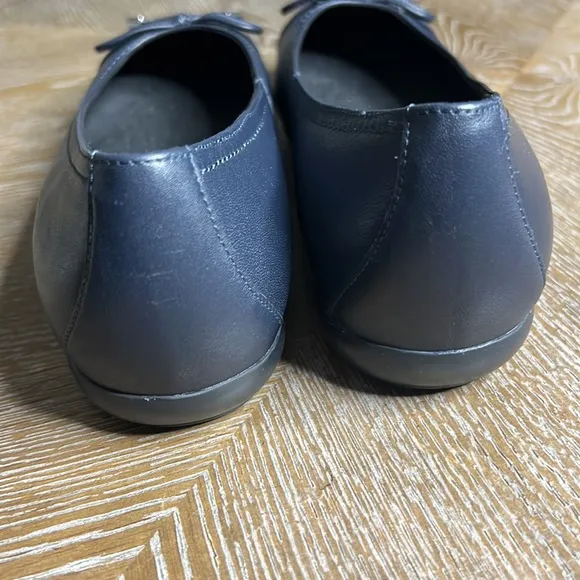 GEOX Leather Navy Ballerina Annytah Flat Shoes 42