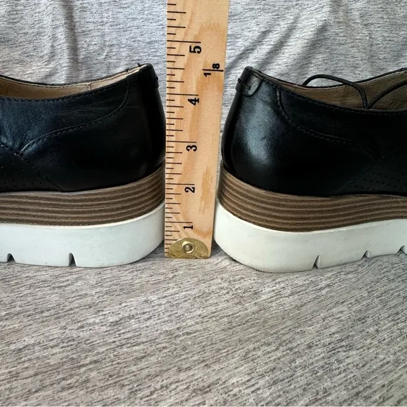 GEOX Respira Black platform Oxford Wingtip Shoes, Women’s Size 39 (8.5), NWOT