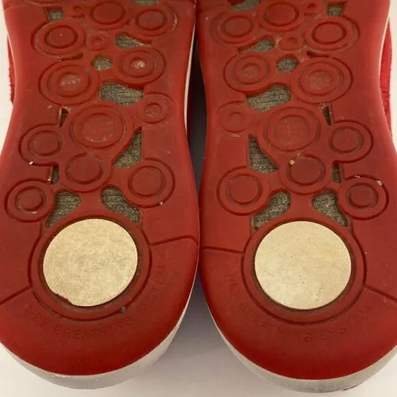 Geox Respire Men's Perforated Suede Lace-up Sneakers In Red Size 8