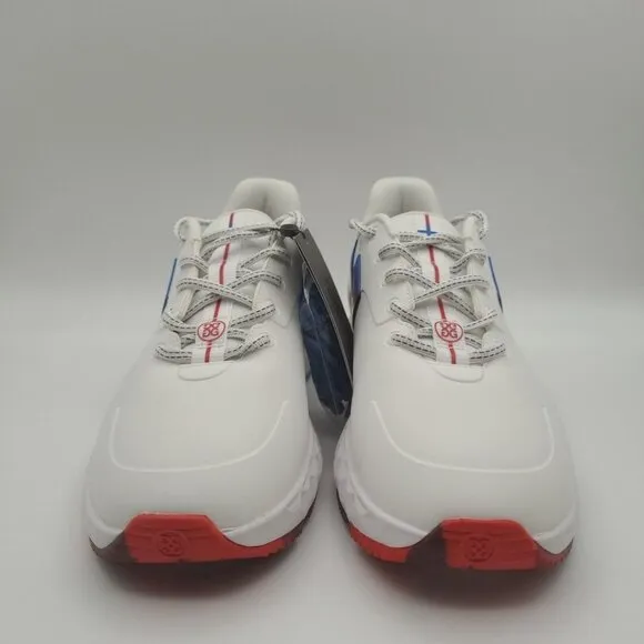 G/Fore Striped Quarter G MG4  Men's Size 12 White Red Blue Golf Shoes G4MS23EF28