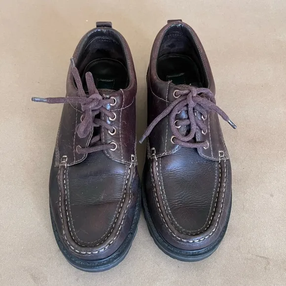 G.H.Bass &amp; Co Men’s Genuine Leather Brown Leather Lace Up Shoes F1 Q855 Size 10D