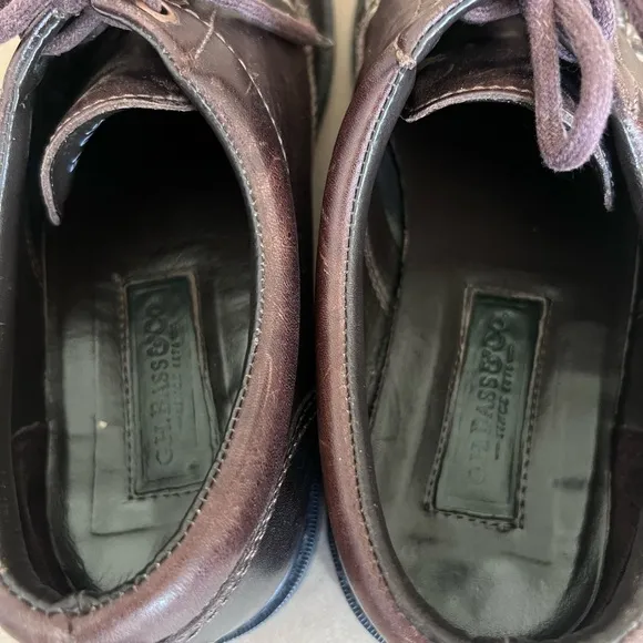 G.H.Bass &amp; Co Men’s Genuine Leather Brown Leather Lace Up Shoes F1 Q855 Size 10D