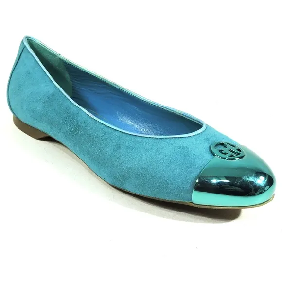 GIANMARCO LORENZI 🇮🇹 WOMEN'S BLUE SUEDE FASHION BALLET