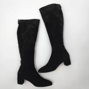 Gianvito Rossi Black Suede Knee High Boots 39.5