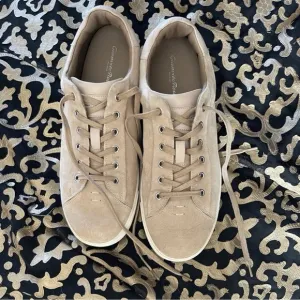 Gianvito Rossi Men’s Suede Leather Trimmed Pink Low Top Lace Up Sneakers 42/US9