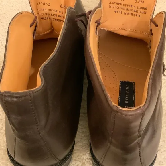GIORGIO BRUTINI MENS CHUKKA FULL GENUINE LEATHER BOOTS