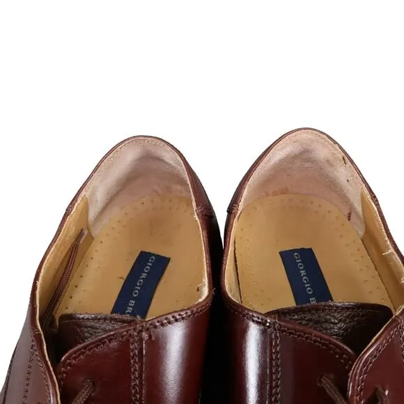 Giorgio Brutini Shoes Mens 12 Oxford Chukka Dress Classic Leather Lace Up Brown