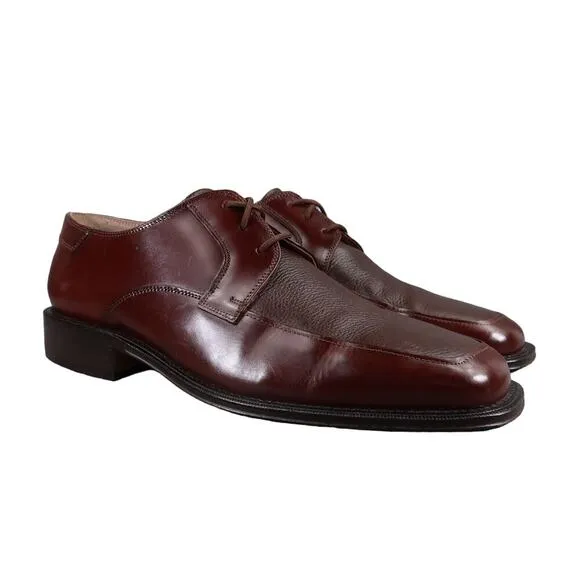 Giorgio Brutini Shoes Mens 12 Oxford Chukka Dress Classic Leather Lace Up Brown
