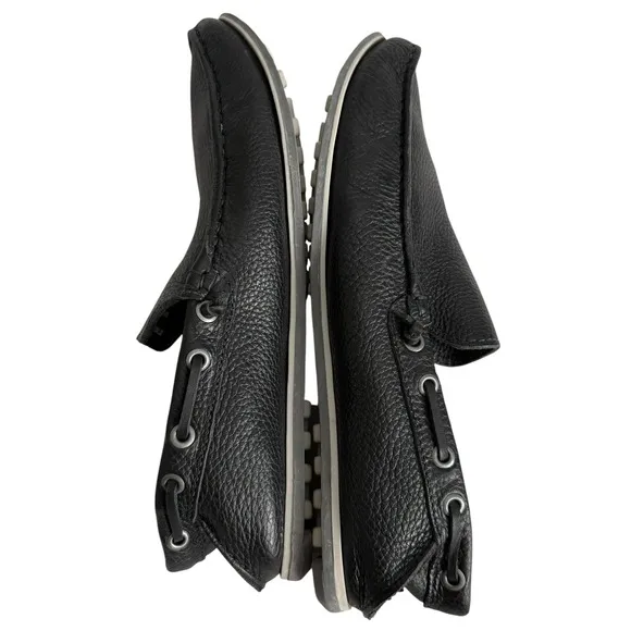 GIORGIO BRUTINI 'Trayce' Black Mens Leather Slip On Loafer Shoes, 9.5M