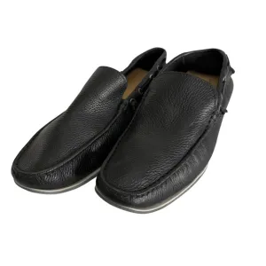 GIORGIO BRUTINI 'Trayce' Black Mens Leather Slip On Loafer Shoes, 9.5M