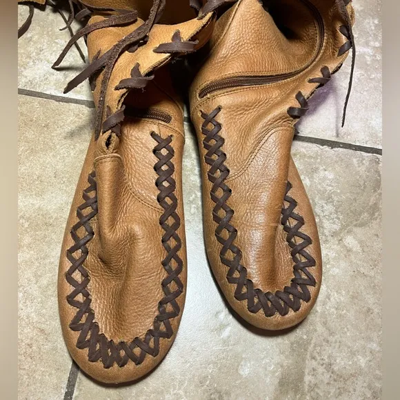 Gipsy Dharma Knee High Genuine Leather Boots Size US 7/8