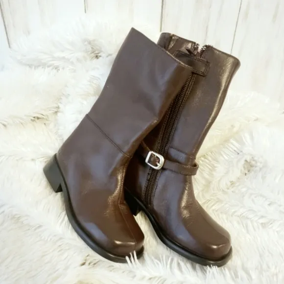 Girls Leather Boots Kenneth Cole Reaction Toddler Shoes, Tall Zipper Boots