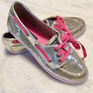 🆕Girl’s Sperry Gold Top Sider Boat Shoes