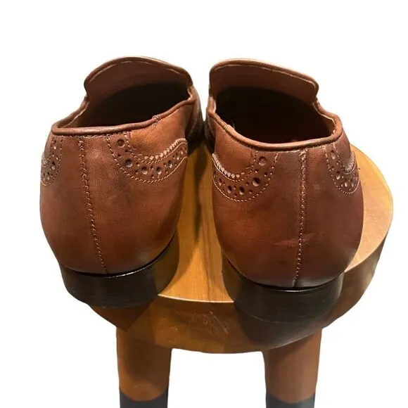 GIROTTI leather Oxford dress shoes 41 loafers slip on
